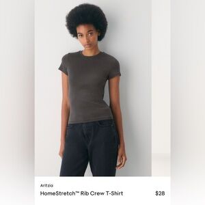 Aritzia Homestretch Rib Crew T-shirt